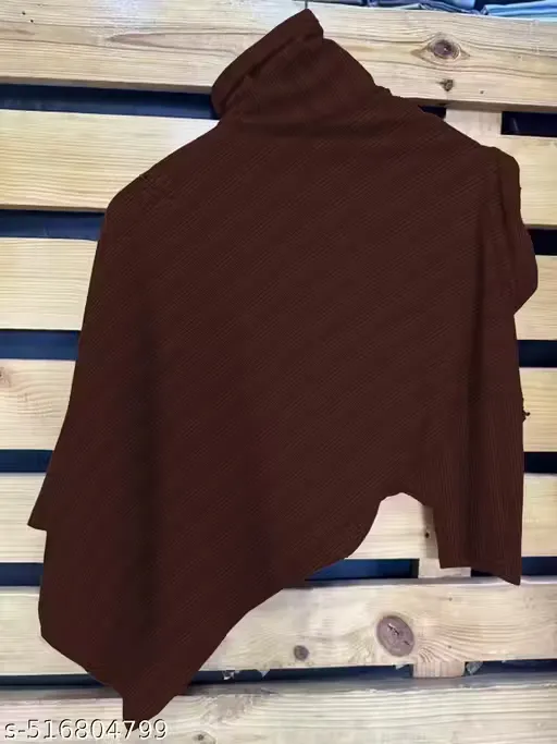 Brown high-neck top