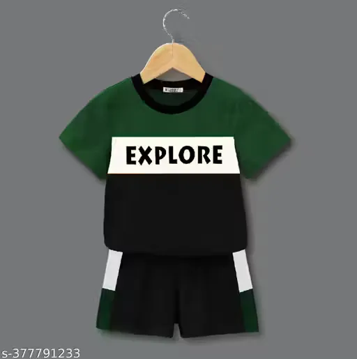 Boys' Explore Graphic T-Shirt & Shorts Co-Ord Set